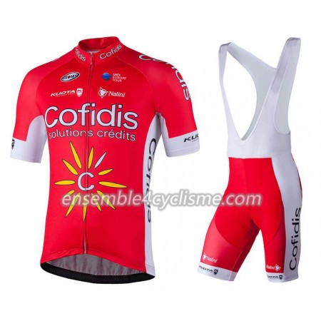 Tenue Maillot + Cuissard à Bretelles 2018 Cofidis Pro Team N001